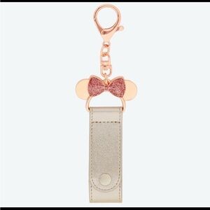 NWT Tokyo  Disney Minnie ears  Headband Holder pink bow gold